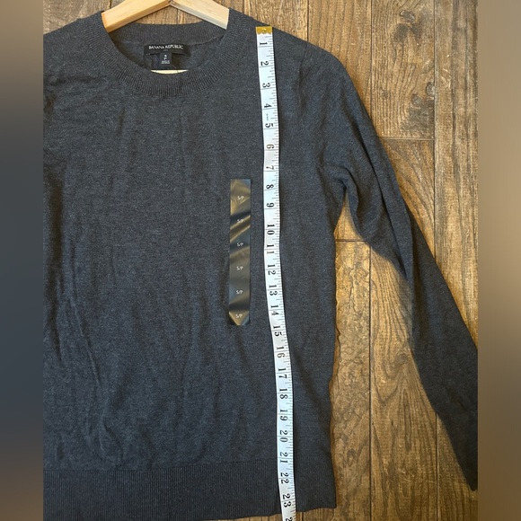 NWT Banana Republic Gray Long Sleeve Shirt Sz S - Picture 4 of 9